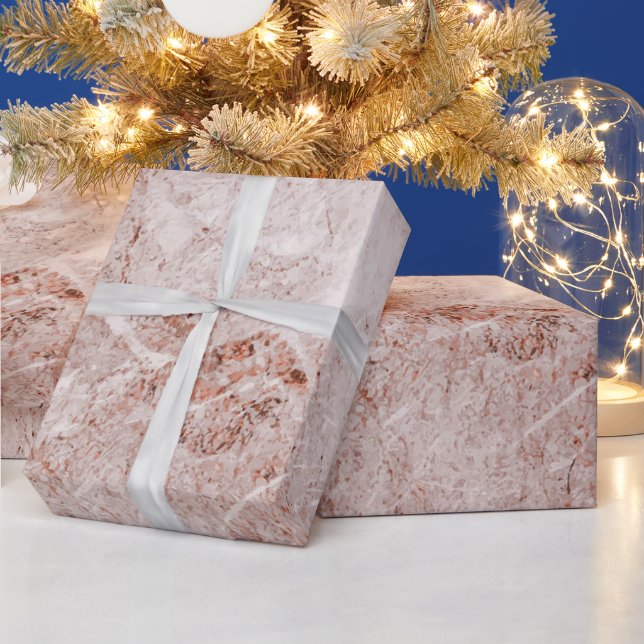 Luxus Elegant Moderner Marmor Geschenkpapier (Feiertage)