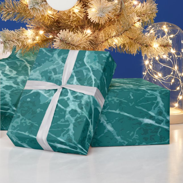 Luxus Elegant Moderner Marmor Geschenkpapier (Feiertage)