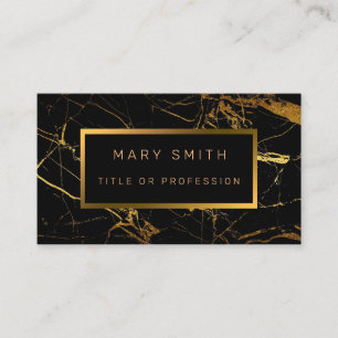 Luxus Elegante Black Gold Business Card Visitenkarte