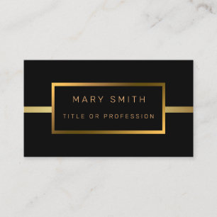 Luxus Elegante Black Gold Business Card Visitenkarte