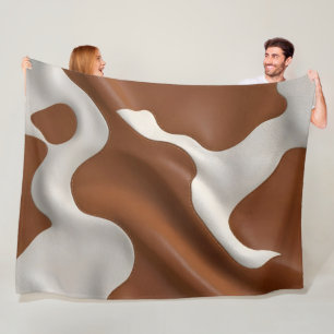 Luxus Elegante Faux-Rind-Leder Moderne Kollektion Fleecedecke