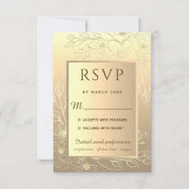 Luxus Elegante Gold Foil Frische Pasta machen RSVP Karte