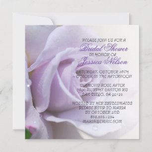 Luxus Elegante Lila Rose Polterabend laden Einladung