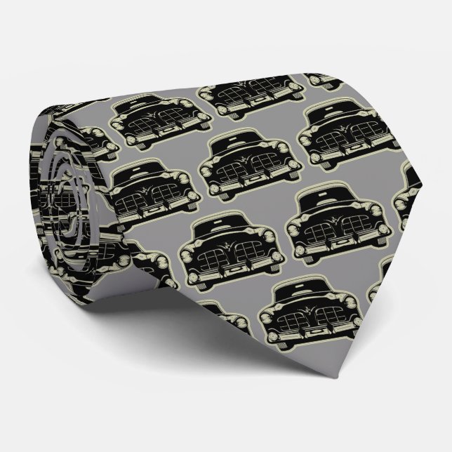 Luxus Elegante Modernes Black Gold Auto Krawatte (Gerollt)