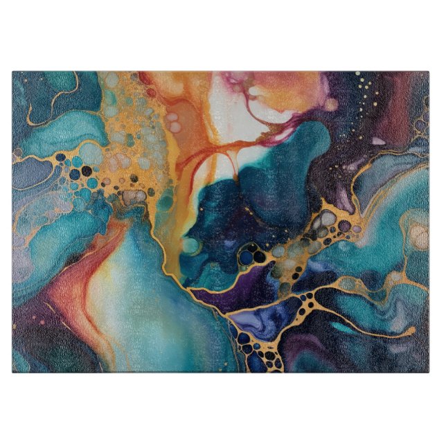 Luxus Eleganter Abstrakter Marmor Schöne Aussicht Schneidebrett (Vorderseite)