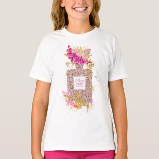 Luxus Eleganter Rosa Glitzer Parfüm 1 T - Shirt