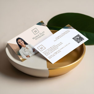 Luxus Elegantes abstraktes Innendesigner-Foto Visitenkarte