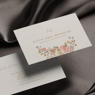Luxus-Elfenbein-Gold-Schönheitssalon-Spa Visitenkarte