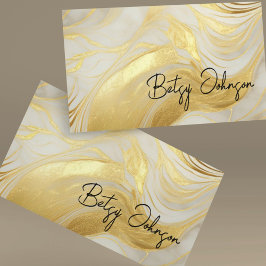 Luxus-Elfenbein und Gold Foil Business Card Visitenkarte