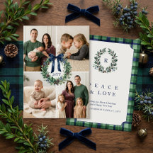 Luxus-Erbe-Weihnachtskranz mit mehreren Fotos