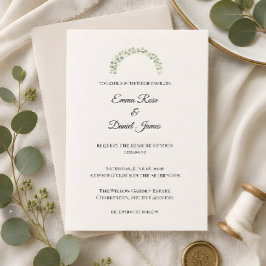 Luxus-Eukalyptus-Grün für Hochzeiten Einladung