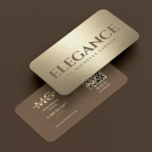 Luxus-Event-Hochzeitsplaner Braun Faux Gold Visitenkarte
