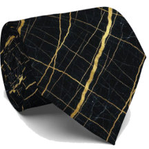 Luxus-Executive-Krawatte | Schwarz & Gold Marmor