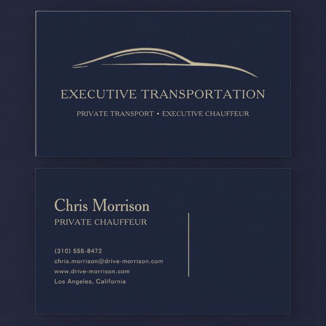 Luxus-Executive-Transport Modern Visitenkarte (Von Creator hochgeladen)