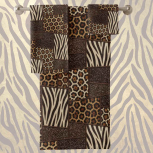 Luxus exotisches Handtuch-Set Cozy Tierdruck Badhandtuch Set