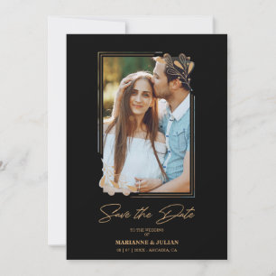 Luxus-Fake Golden Branches Extravagante Kalligraph Save The Date