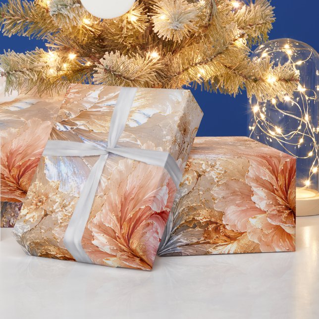 Luxus-Fantasieblüten Geschenkpapier (Feiertage)