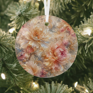 Luxus-Fantasieblüten Ornament Aus Glas