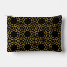 Luxus-Faux-Gold-Geometrisches-Muster-Schwarz-Druck
