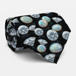 Luxus-Faux-Seide Gentleman-Diamantopal Krawatte