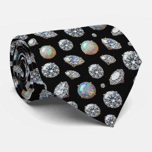 Luxus-Faux-Seide   Gentleman-Diamantopal Krawatte