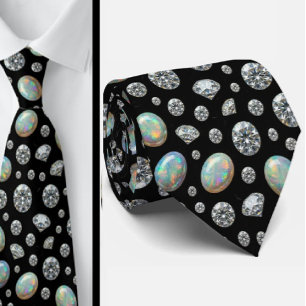 Luxus-Faux-Seide Gentleman-Diamantopal Krawatte