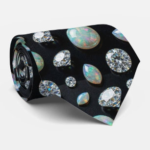 Luxus-Faux-Seide   Gentleman-Diamantopal Krawatte