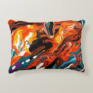 Luxus Fliud Art Abstrakt Trendy farbenfrohe Backgr Dekokissen