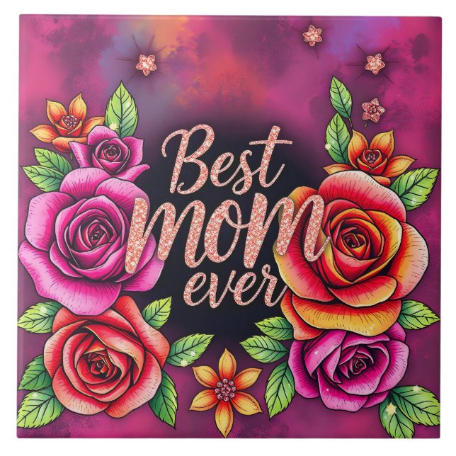Luxus Floral Moderne Geschenksammlung Fliese (Vorderseite)
