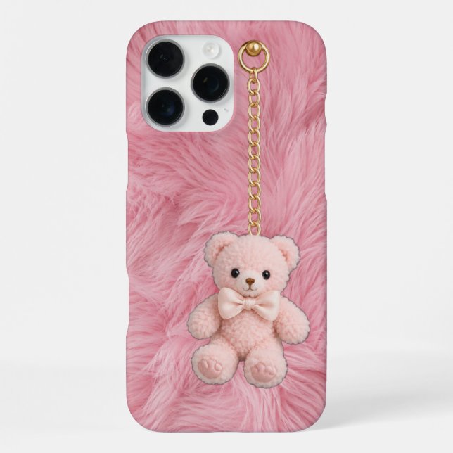 Luxus-Fluffy-Teddy-iPhone-16-Pro-Max-Hülle iPhone Hülle (Rückseite)
