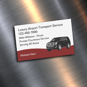 Luxus-Flughafentransport-Taxidienst Magnetische Visitenkarte