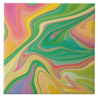 Luxus-Fluid-Art - Zeitgenössisches abstraktes Desi Fliese