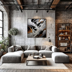 Luxus-Fluid-Kunst Poster