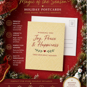 Luxus-Folien-Feiertags-Postkartengeschenk Folien Feiertagspostkarte