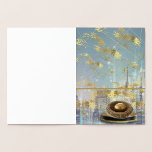 Luxus-Folien-Oster-Einladungskarte Folienkarte