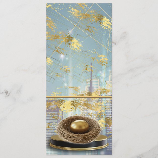 Luxus-Folien-Oster-Menükarte Menükarte (Vorderseite)