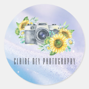 Luxus-Fotograf-Logo-Aufkleber  Runder Aufkleber