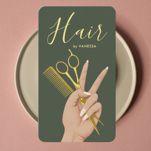 Luxus-Friseur Friseur Eleganter Friseursalon Visitenkarte