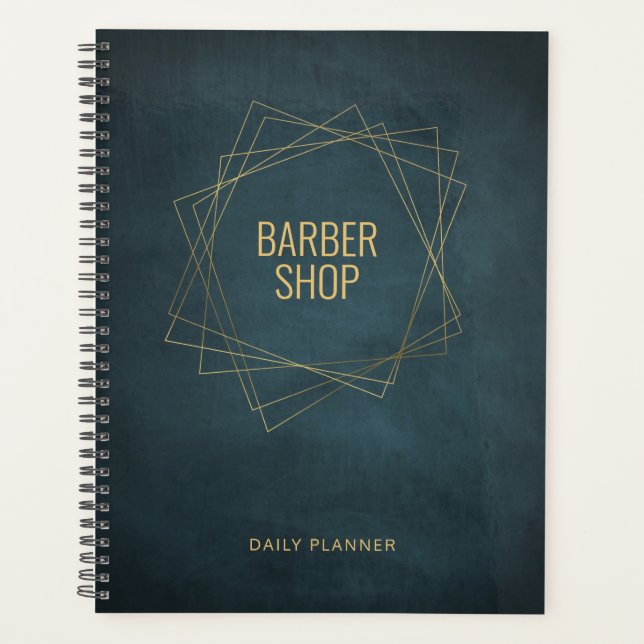 Luxus-Friseur-Shop Marine Gold elegant Planer (Vorderseite)