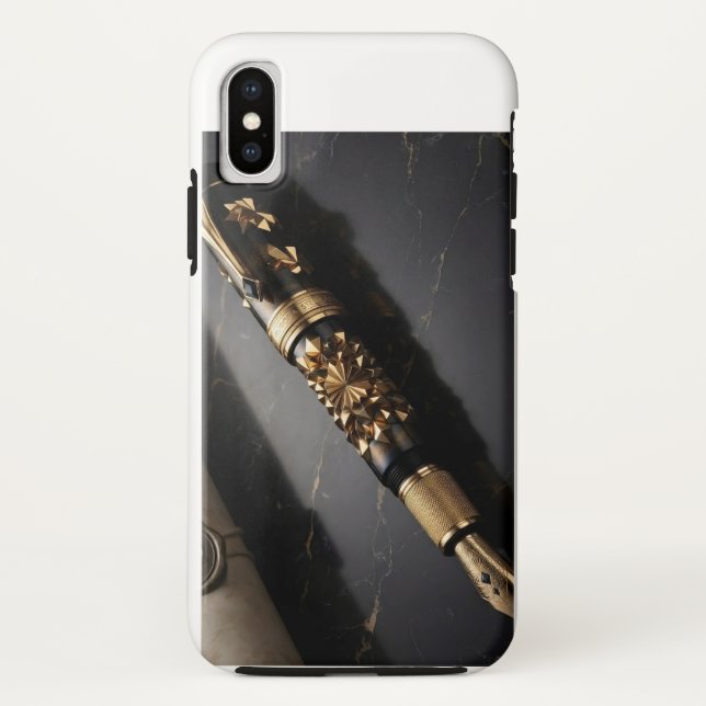 Luxus-Füllfederhalter Kunst-Handyhülle Case-Mate iPhone Hülle (Rückseite)