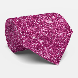 Luxus Funkelnd Dark Magenta Glitzer Krawatte