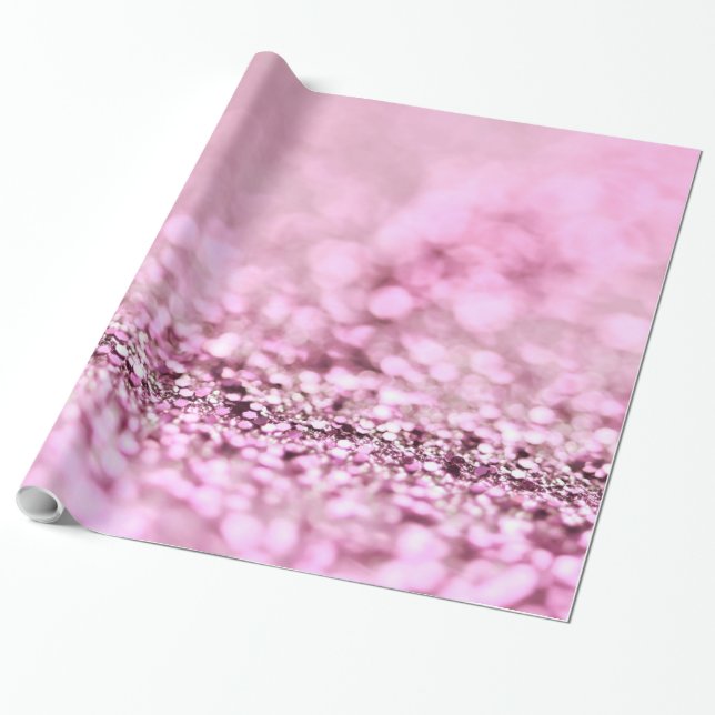 Luxus-funkelnder rosa Rosen-GoldGlitzer Geschenkpapier (Ungerollt)