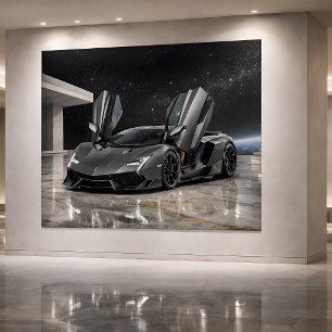 Luxus Futuristischer Hypercar Kunst Karte