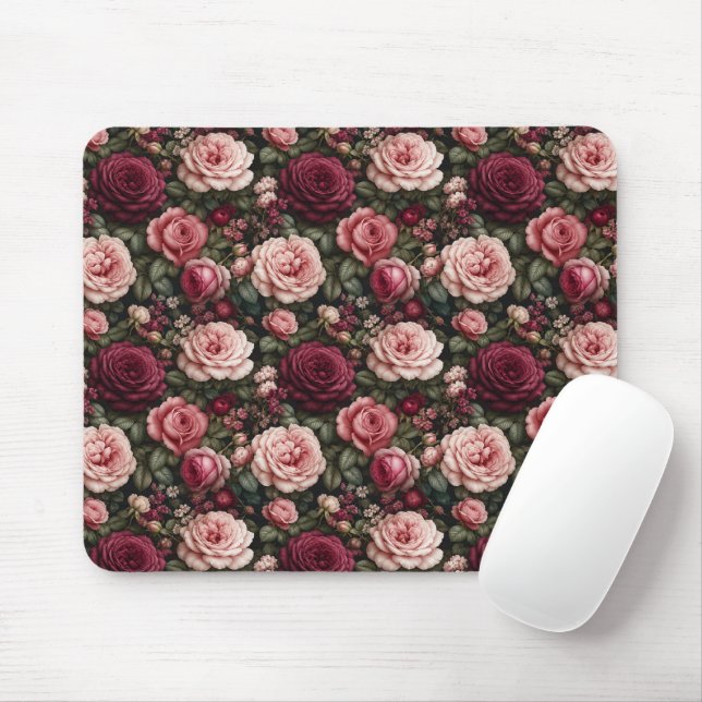 Luxus-Gartenrosen-Blumenkunst Mousepad (Mit Mouse)