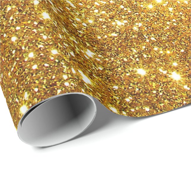 Luxus Geschenk Popular Gold Glitzer Geschenkpapier (Rolleneckpunkt)