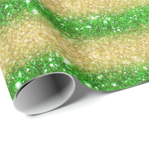 Luxus-Geschenk Popular Green Gold Glitzer Geschenkpapier