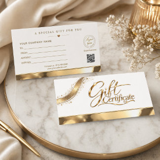 Luxus-Geschenkgutschein Gold – Elegant Metallisch 