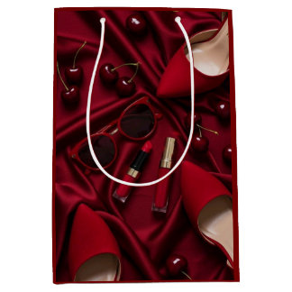 Luxus-Geschenktasche Rot Mode Mittlere Geschenktüte
