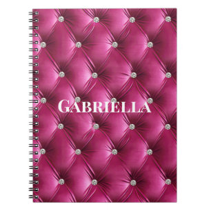 Luxus-Glam-Pink-Faux-Velvet Notizblock