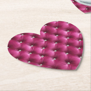 Luxus Glam Pink Imitate Velvet Untersetzer